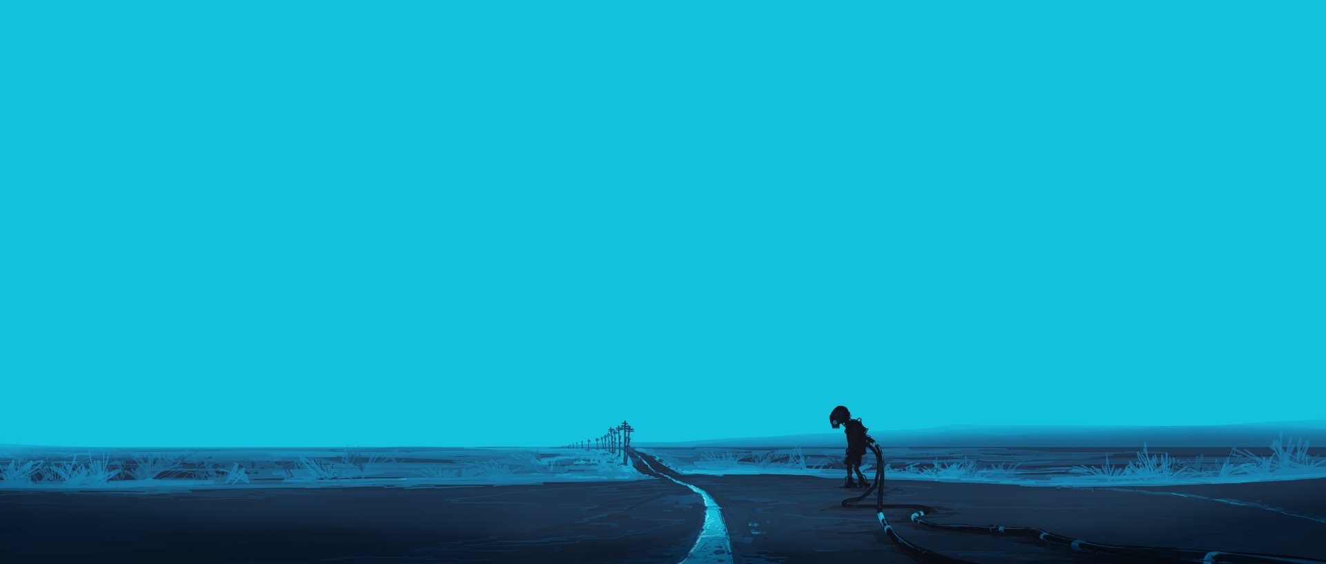 Download Landscape Sci Fi Robot 4k Ultra HD Wallpaper