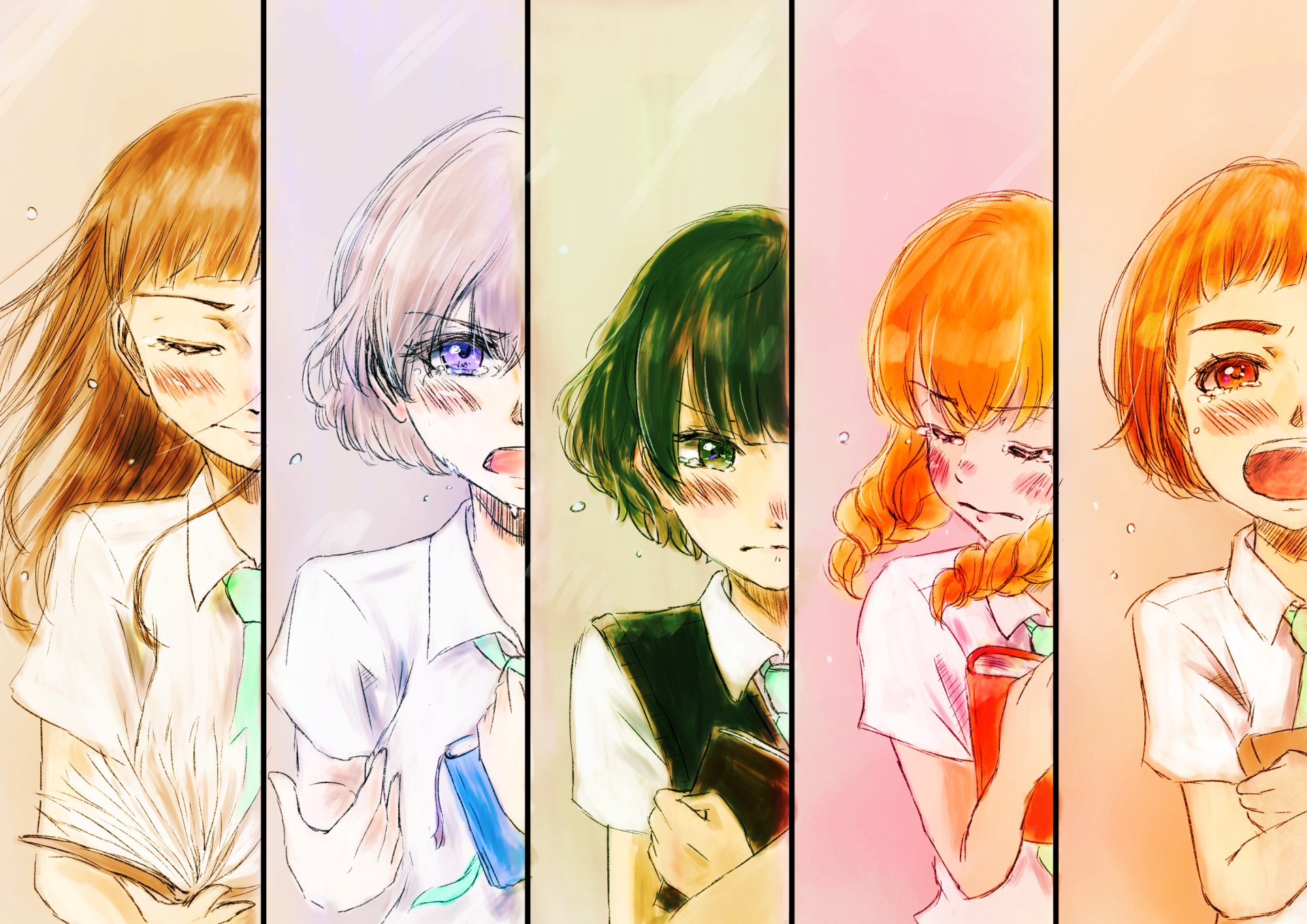 Download Momoko Sudō Rika Sonezaki Hitoha Hongō Kazusa Onodera Niina Sugawara Anime Maidens Of The Savage Season HD Wallpaper by yamako31