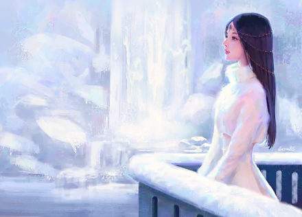 brown hair long hair woman artistic HD Desktop Wallpaper | Background Image