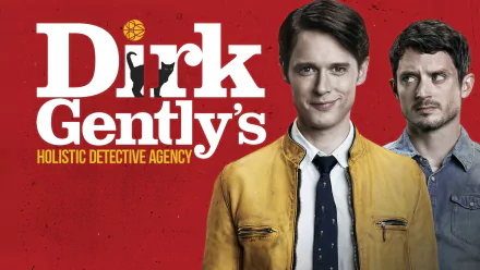 Samuel Barnett Elijah Wood TV Show Dirk Gently's Holistic Detective Agency HD Desktop Wallpaper | Background Image