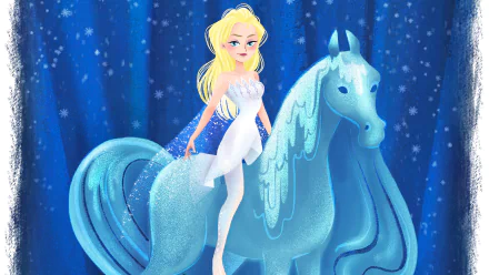 blue eyes blonde horse Elsa (Frozen) movie Frozen 2 HD Desktop Wallpaper | Background Image