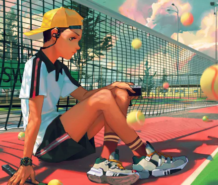  Listening to music after a game