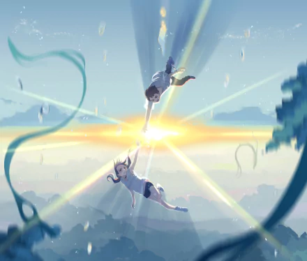 Hodaka Morishima Hina Amano Anime Weathering with You HD Desktop Wallpaper | Background Image