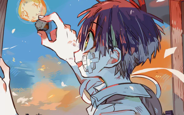 HD anime desktop wallpaper featuring Hanako-kun from Toilet-bound Hanako-kun, showcasing vibrant colors and dynamic composition.