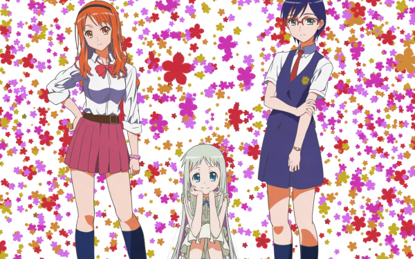Naruko Anjou Chiriko Tsurumi Meiko Honma Anime Anohana HD Desktop Wallpaper | Background Image