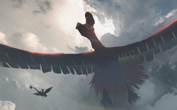 Anime Pokémon Flygon Ho-oh Sigilyph HD Wallpaper | Background Image