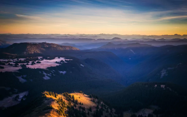 morning nature mountain sunrise HD Desktop Wallpaper | Background Image