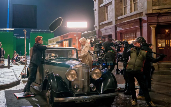 David Tennant Michael Sheen Crowley (Good Omens) Aziraphale (Good Omens) TV Show Good Omens HD Desktop Wallpaper | Background Image