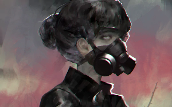 gas mask Anime Original HD Desktop Wallpaper | Background Image