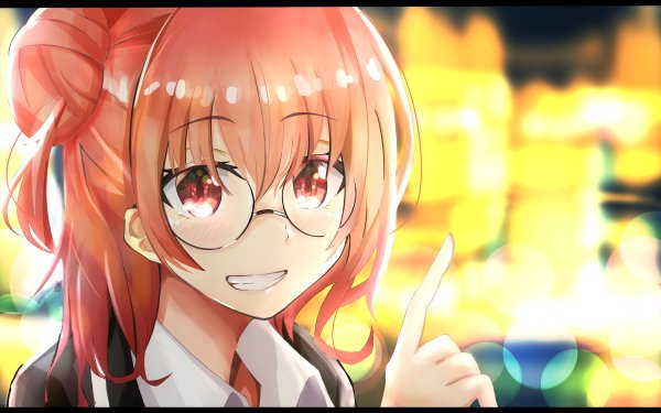 Anime My Teen Romantic Comedy SNAFU Yahari Ore no Seishun Love Comedy wa Machigatteiru Yui Yuigahama Short Hair Pink Hair Red Eyes Glasses HD Wallpaper | Background Image