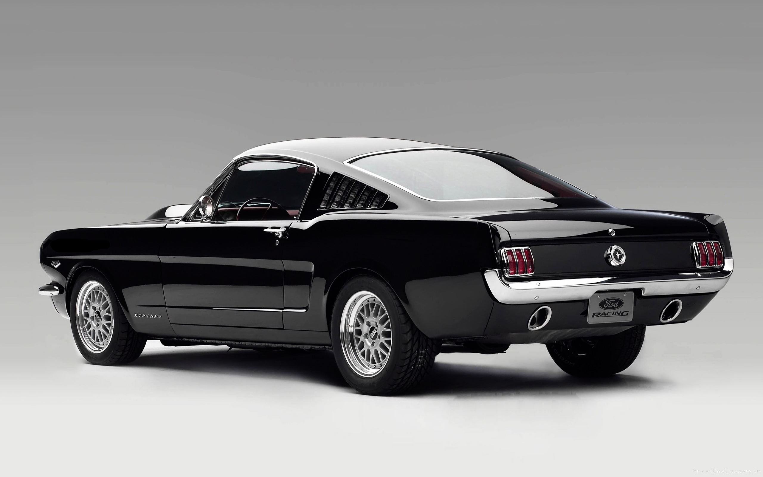 Ford Mustang Fastback, black car, desktop wallpaper
