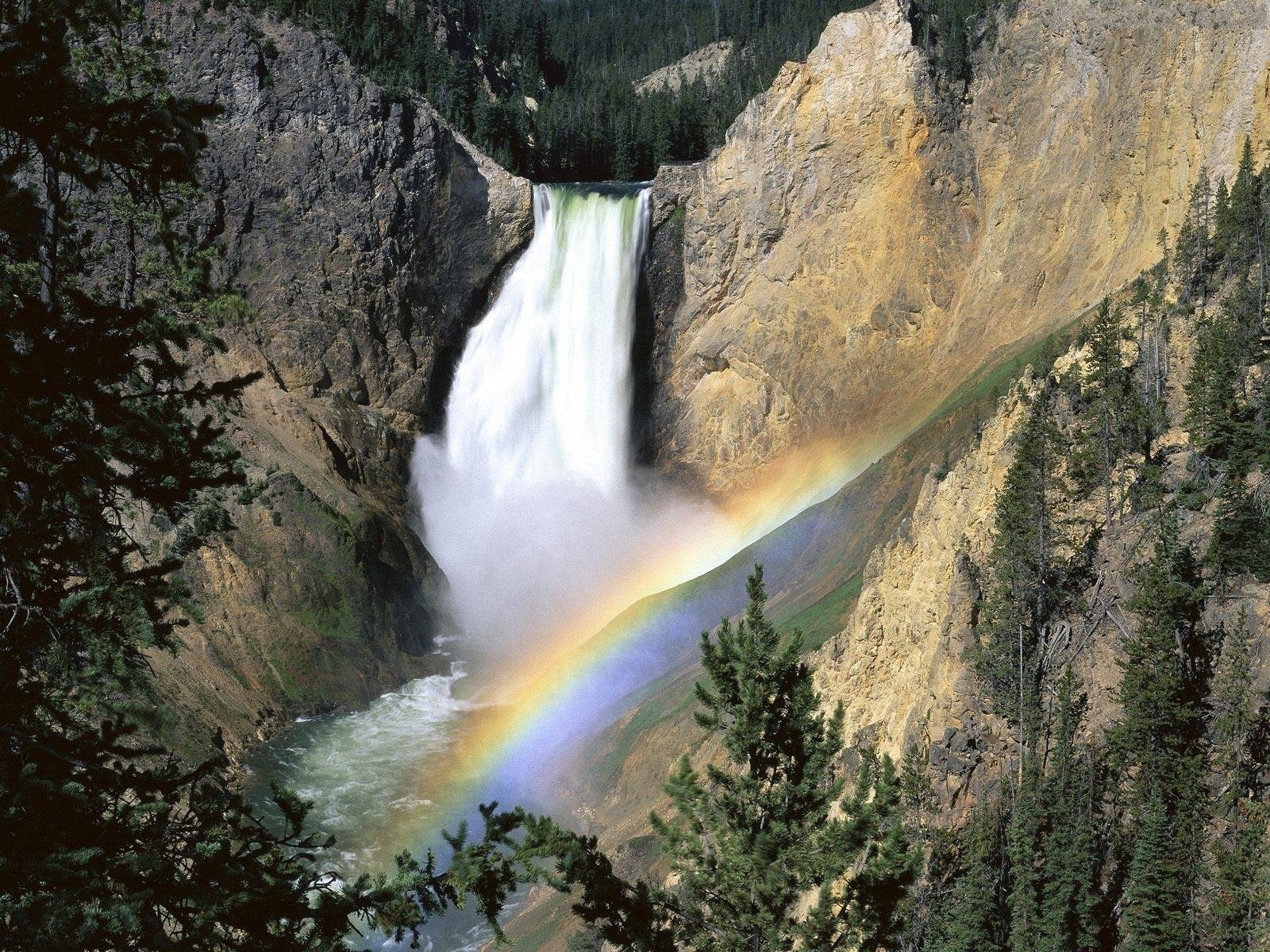 Earth Yellowstone Falls HD Wallpaper | Background Image