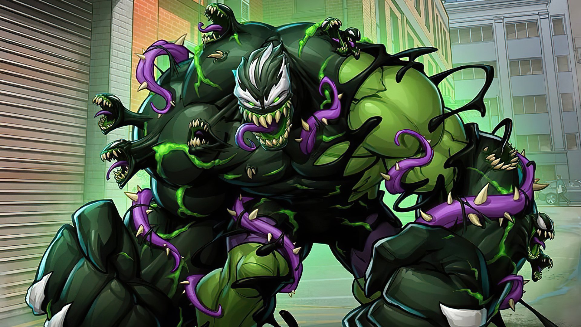 Download Venom Hulk Comic Crossover HD Wallpaper by Patrick Brown