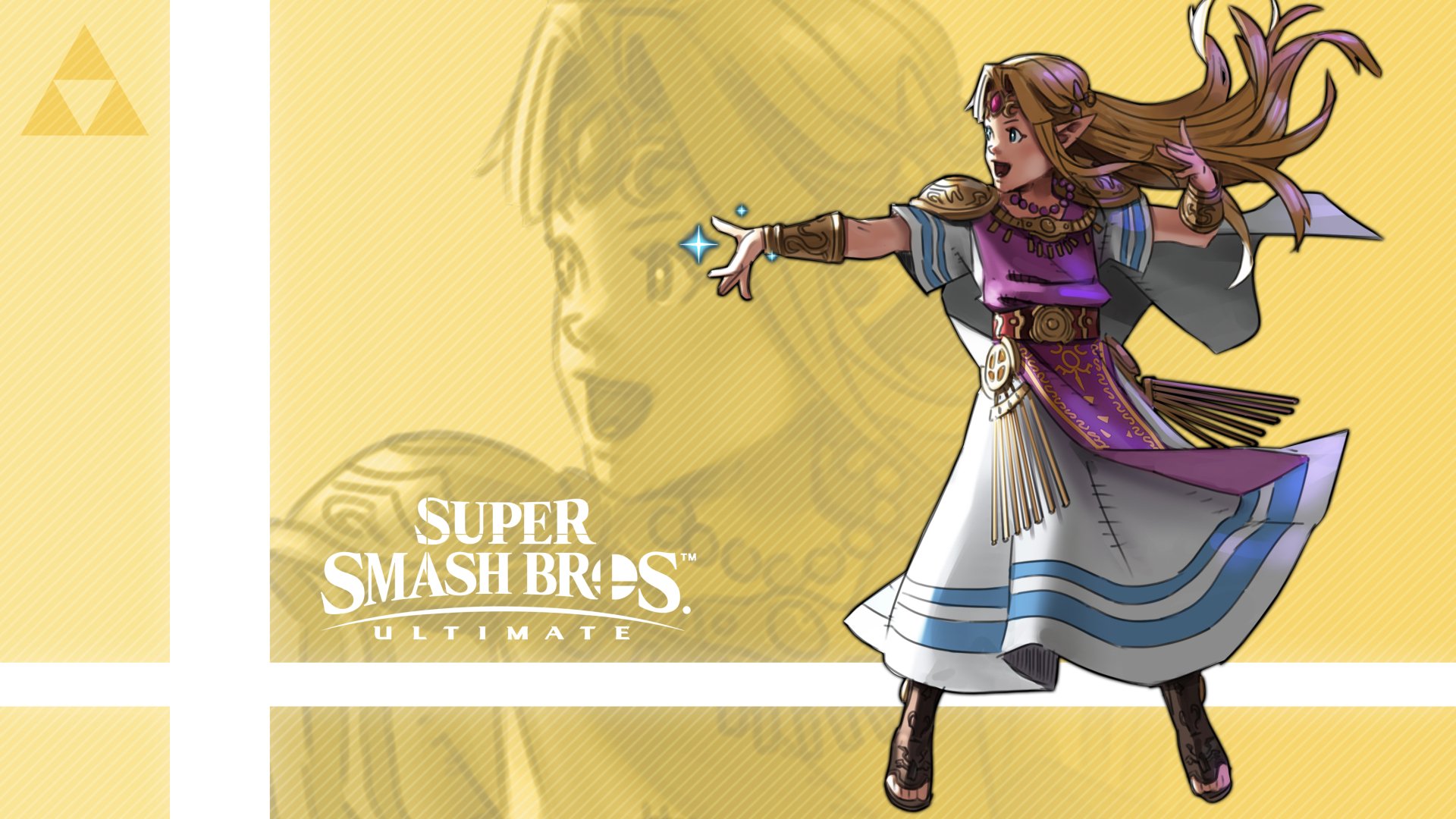 Download Princess Zelda Video Game Super Smash Bros. Ultimate The Legend Of Zelda HD Wallpaper by Callum Nakajima
