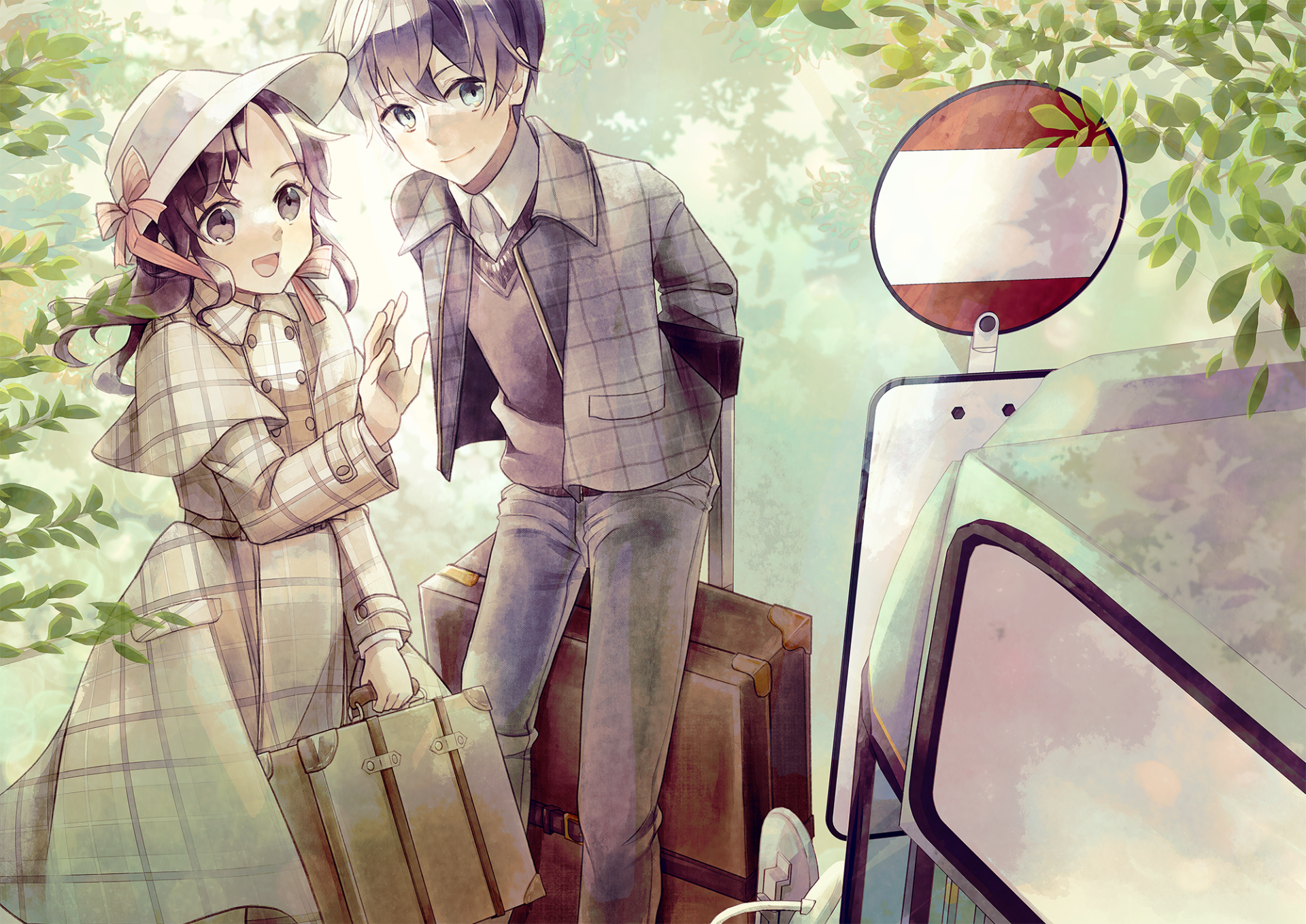 Download Short Hair Anime Child HD Wallpaper by ちろりるら