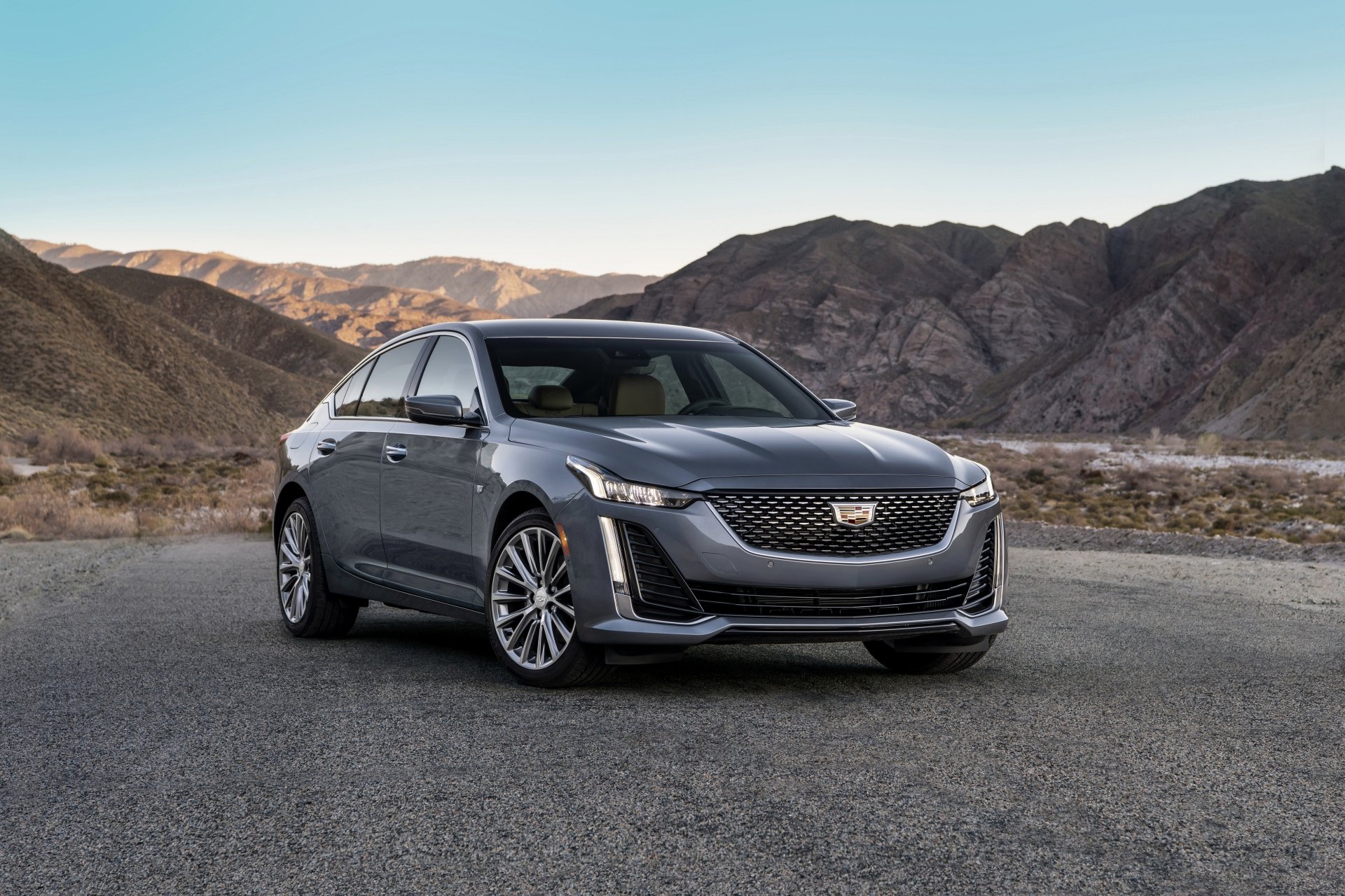 Download Silver Car Car Cadillac Vehicle Cadillac CT5 4k Ultra HD Wallpaper