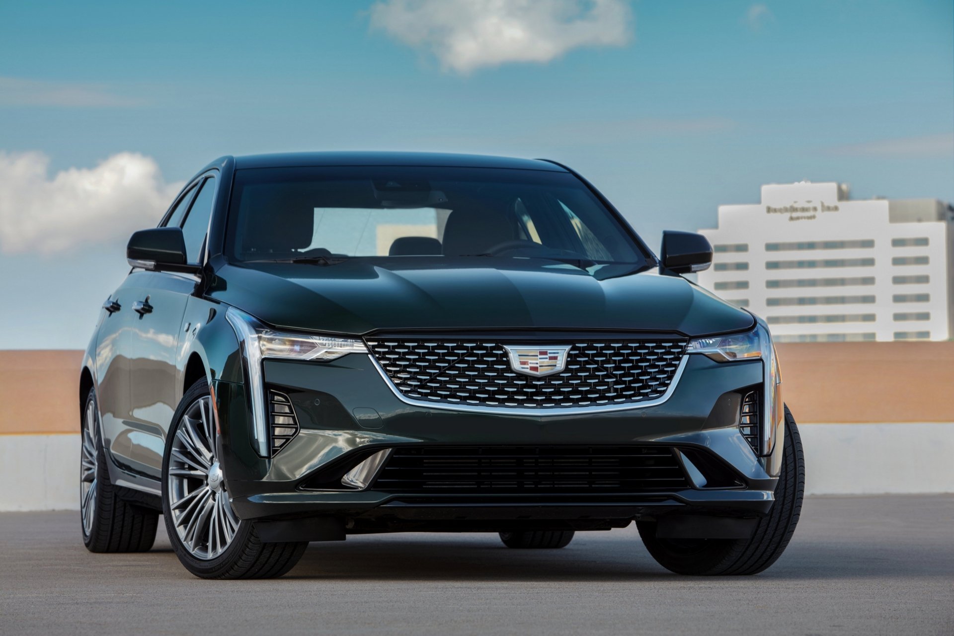 Download Compact Car Green Car Car Cadillac Vehicle Cadillac CT4 4k Ultra HD Wallpaper