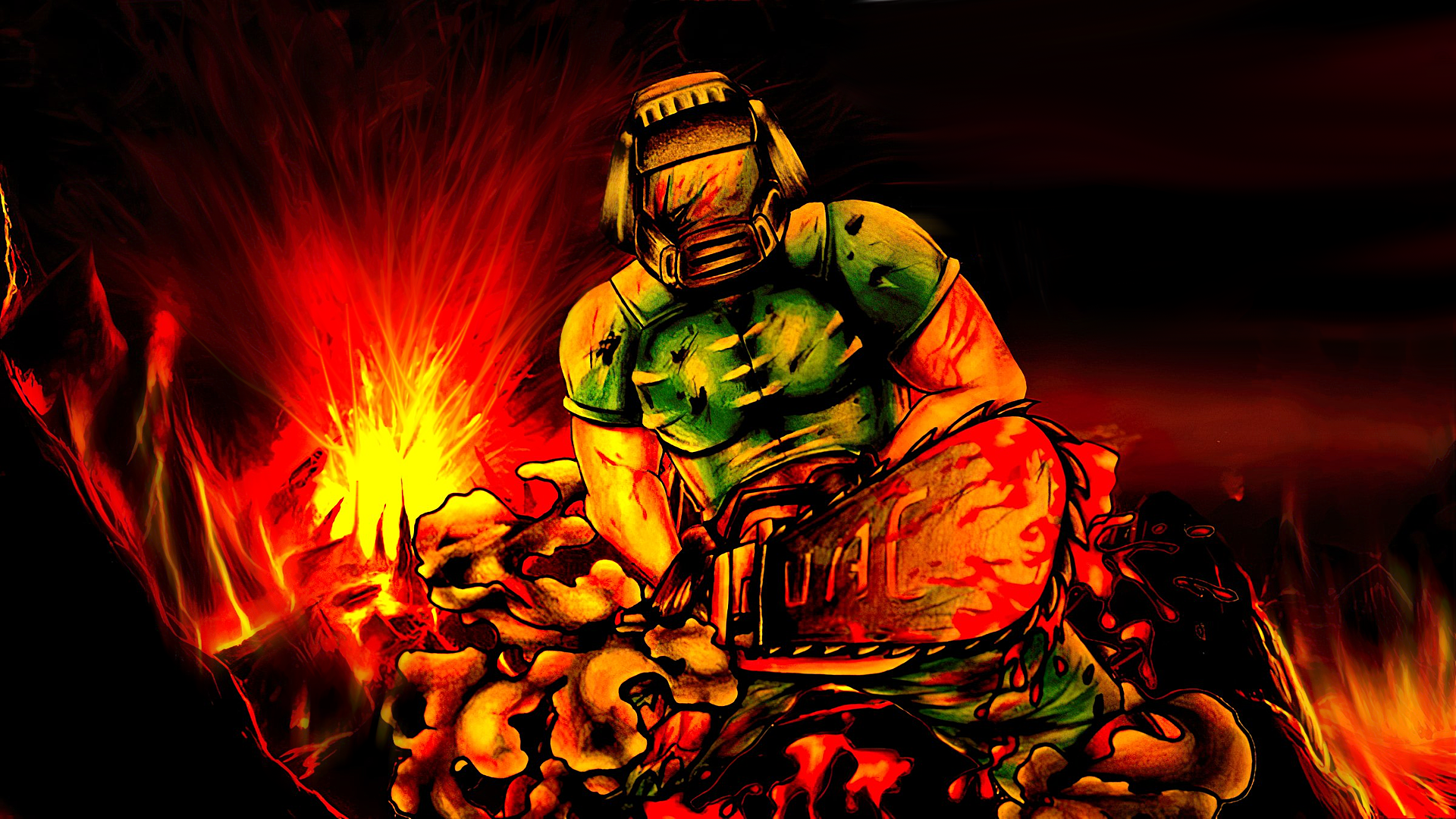 Download Project Brutality Doomguy Video Game Doom HD Wallpaper