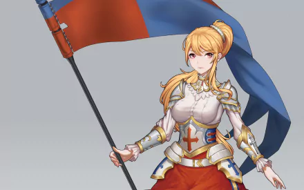 blonde woman warrior Joan of Arc fantasy knight HD Desktop Wallpaper | Background Image