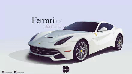  Ferrari f12 berlinetta vector art by sumandas094