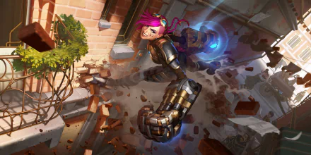 VI (League Of Legends) video game Legends of Runeterra Piltover (League Of Legends) HD Desktop Wallpaper | Background Image