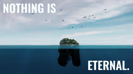  A calm wallpaper with dino and calm water.