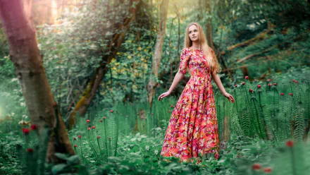 dress blonde woman model HD Desktop Wallpaper | Background Image