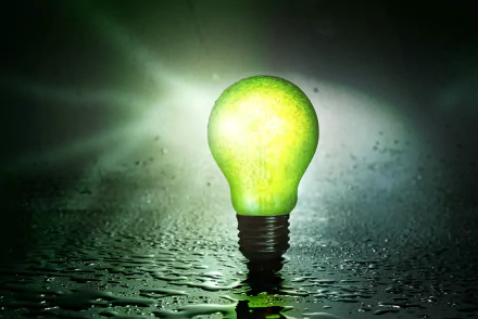  Green Light Bulb by PIRO4D
