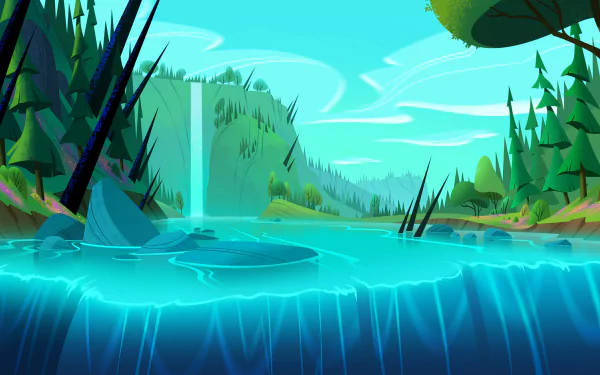 tree sky Tangled waterfall TV Show Tangled: The Series HD Desktop Wallpaper | Background Image