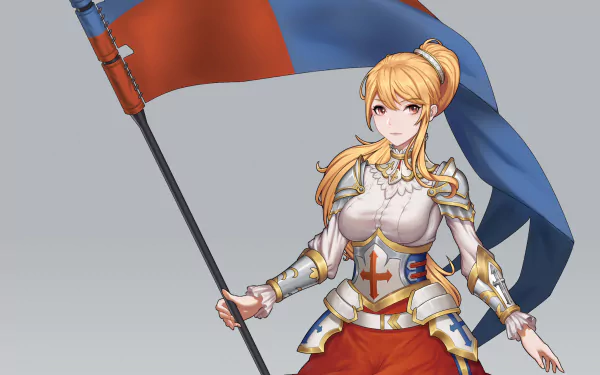blonde woman warrior Joan of Arc fantasy knight HD Desktop Wallpaper | Background Image