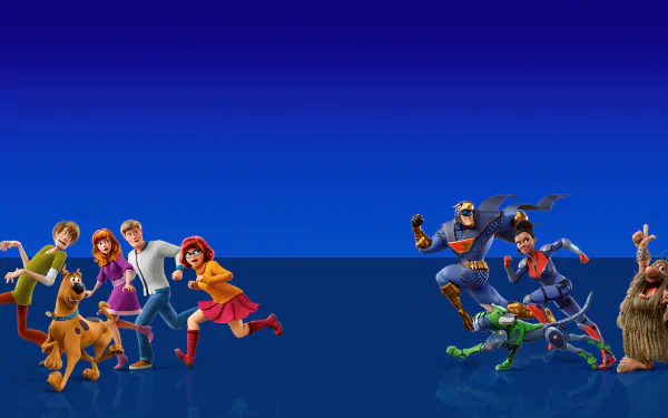 Dynomutt Dee Dee Skyes Blue Falcon (Dynomutt, Dog Wonder) Captain Caveman Velma Dinkley Daphne Blake Fred Jones Shaggy Rogers Scooby-Doo movie Scoob! HD Desktop Wallpaper | Background Image