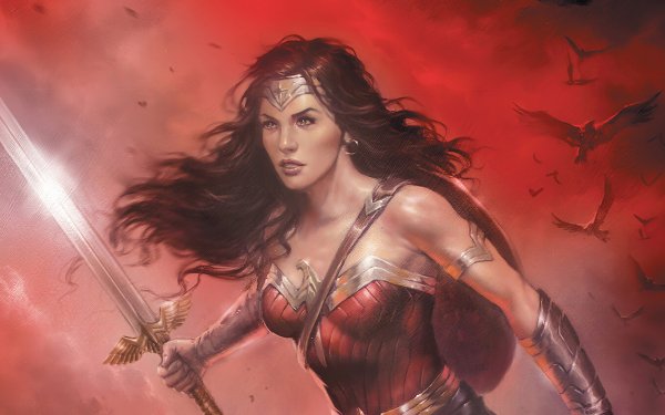 Comics Wonder Woman Woman Warrior Sword Black Hair DC Comics HD Wallpaper | Background Image