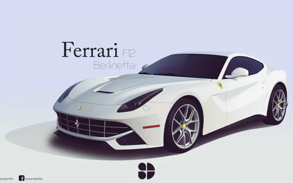  Ferrari f12 berlinetta vector art by sumandas094
