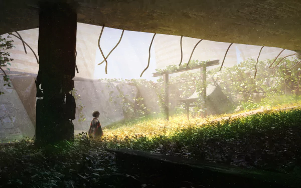 torii ruin Anime Original HD Desktop Wallpaper | Background Image