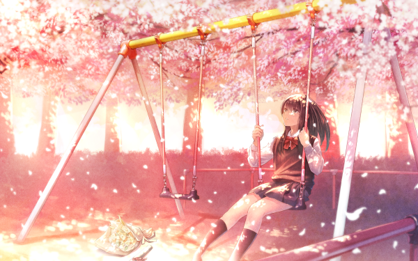 Anime Original Cherry Blossom HD Wallpaper | Background Image