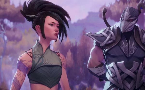 Shen (League Of Legends) Akali (League Of Legends) video game Legends of Runeterra HD Desktop Wallpaper | Background Image