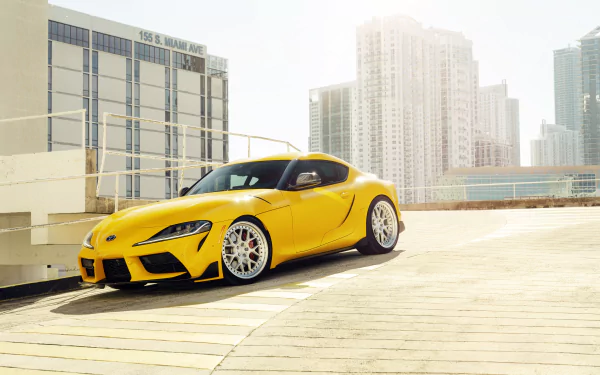 grand tourer yellow car car Toyota vehicle Toyota GR Supra HD Desktop Wallpaper | Background Image