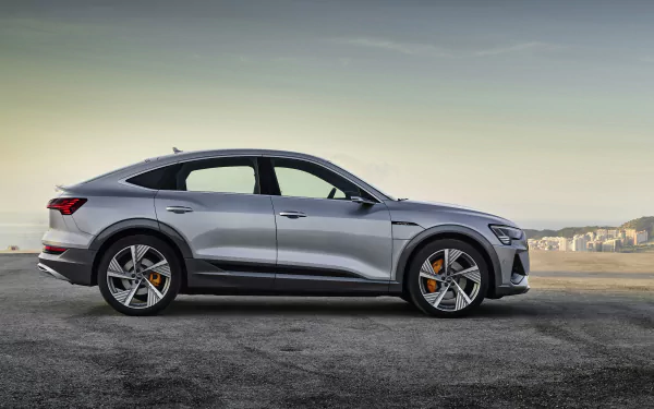 silver car electric car SUV car Audi Audi E-Tron vehicle Audi e-Tron Sportback HD Desktop Wallpaper | Background Image