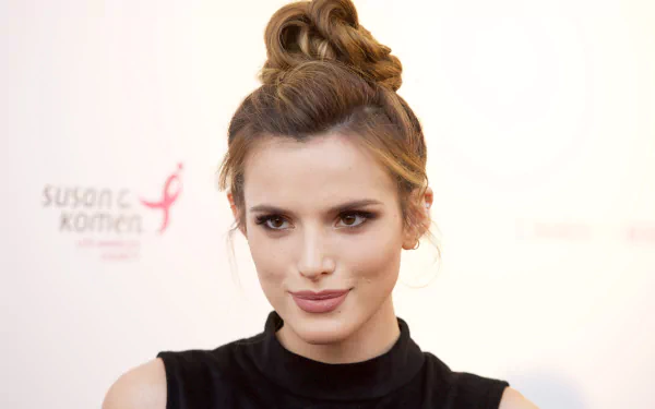 brown eyes close-up hazel eyes redhead face American actress Celebrity Bella Thorne HD Desktop Wallpaper | Background Image