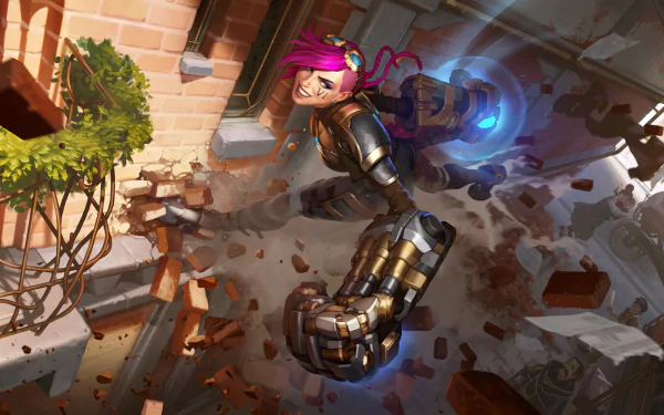 VI (League Of Legends) video game Legends of Runeterra Piltover (League Of Legends) HD Desktop Wallpaper | Background Image