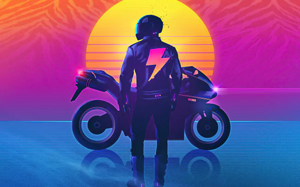 artistic retrowave HD Desktop Wallpaper | Background Image