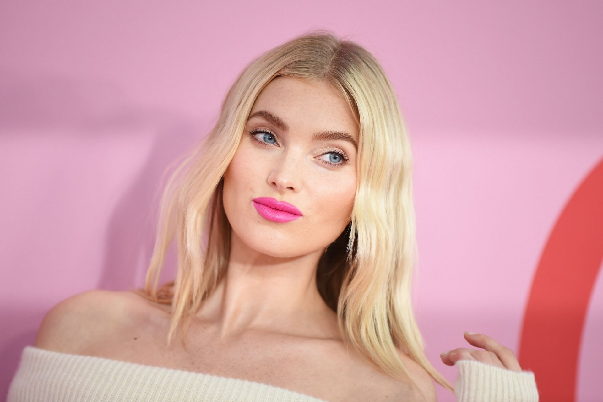 Download Face Blue Eyes Lipstick Swedish Blonde Model Woman Elsa Hosk ...