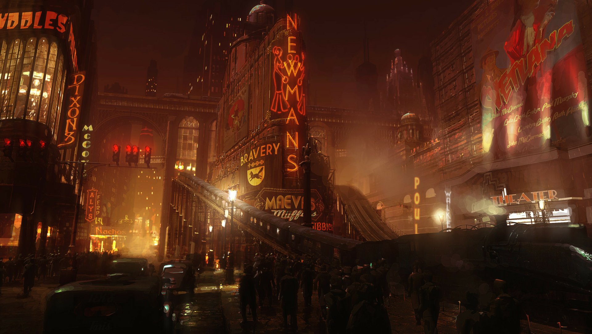 Download Dieselpunk Sci Fi City Sci Fi City HD Wallpaper by Pete Amachree