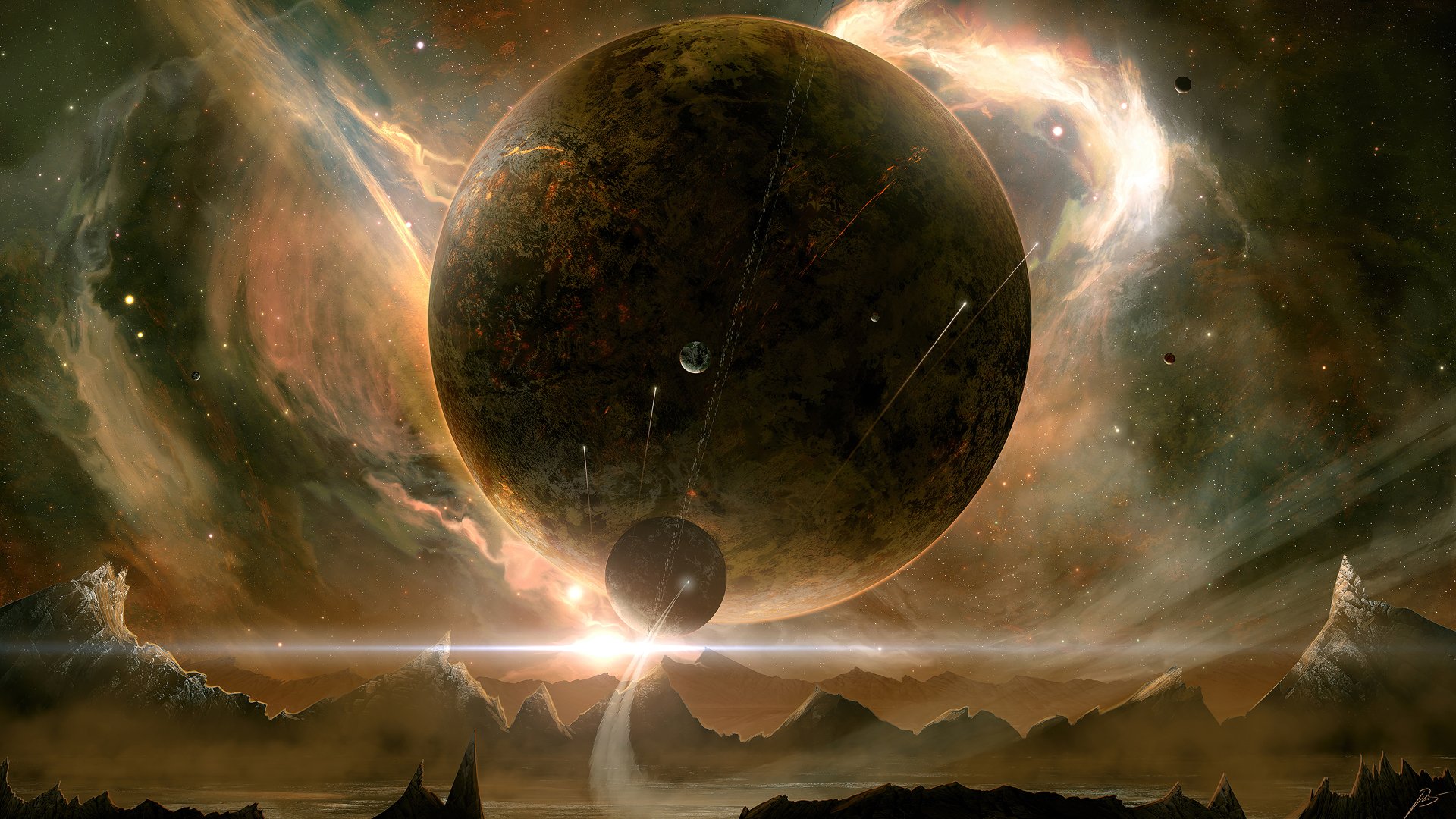 4K Ultra HD Sci-Fi Planetary Landscape: Beyond the Cosmic Horizon by Josef Bartoň