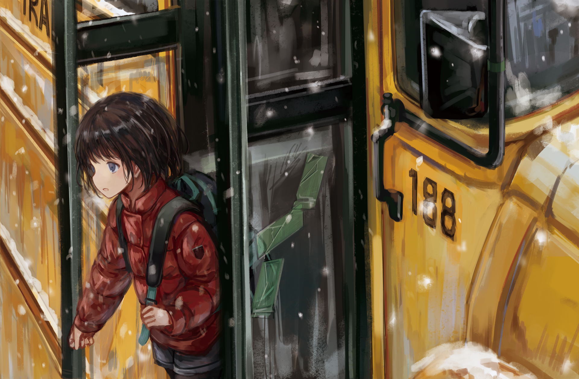 Download Bus Anime Original HD Wallpaper by せろめた