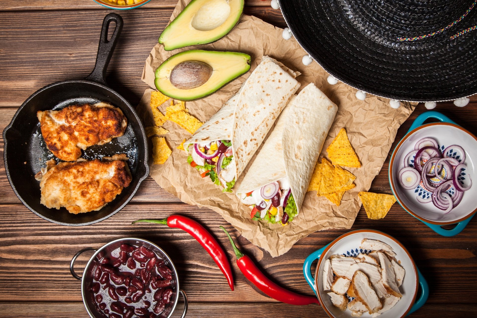 Download Tortilla Pepper Food Still Life 4k Ultra HD Wallpaper