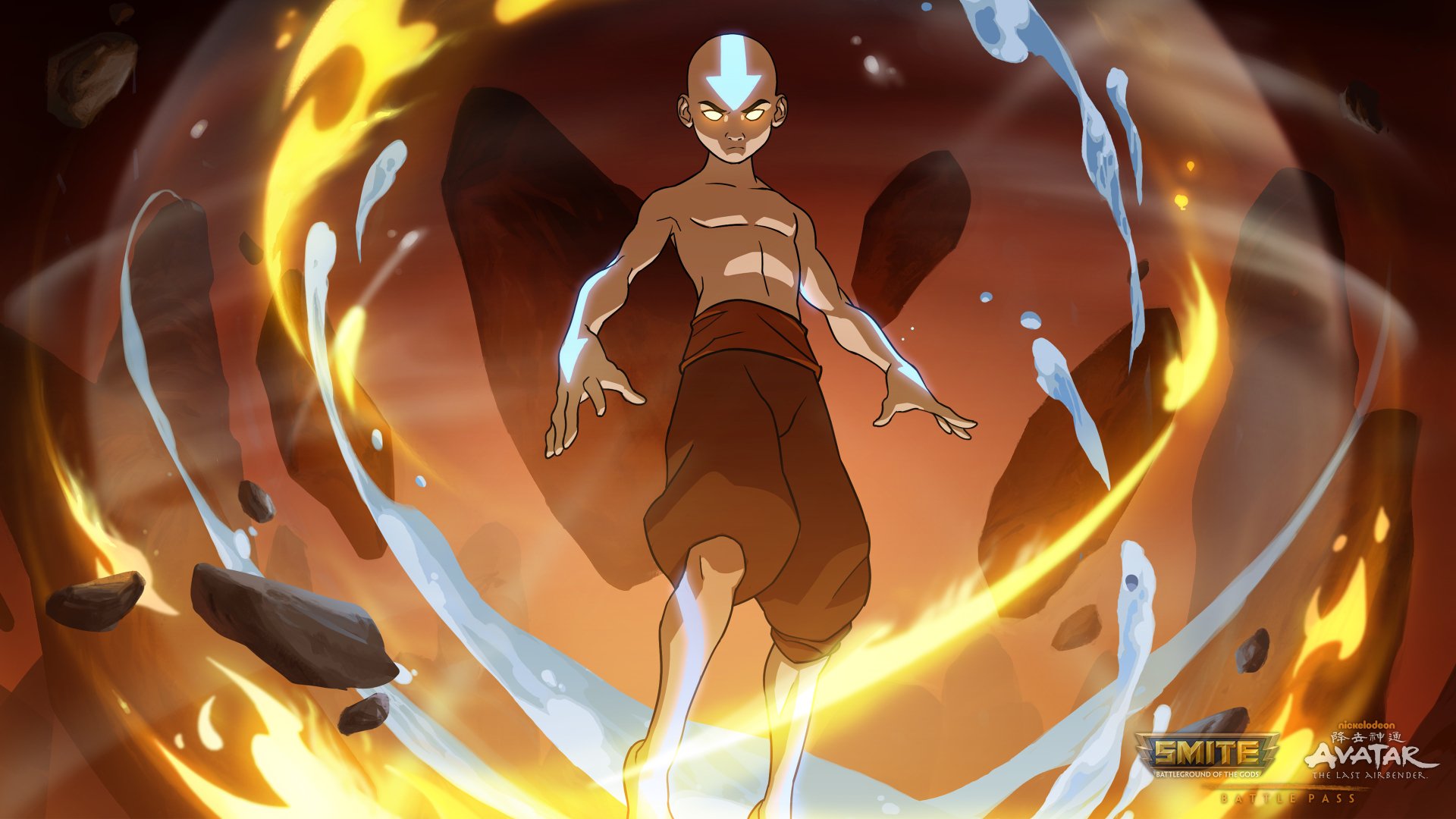 Download Merlin (Smite) Aang (Avatar) Video Game Smite 4k Ultra HD Wallpaper