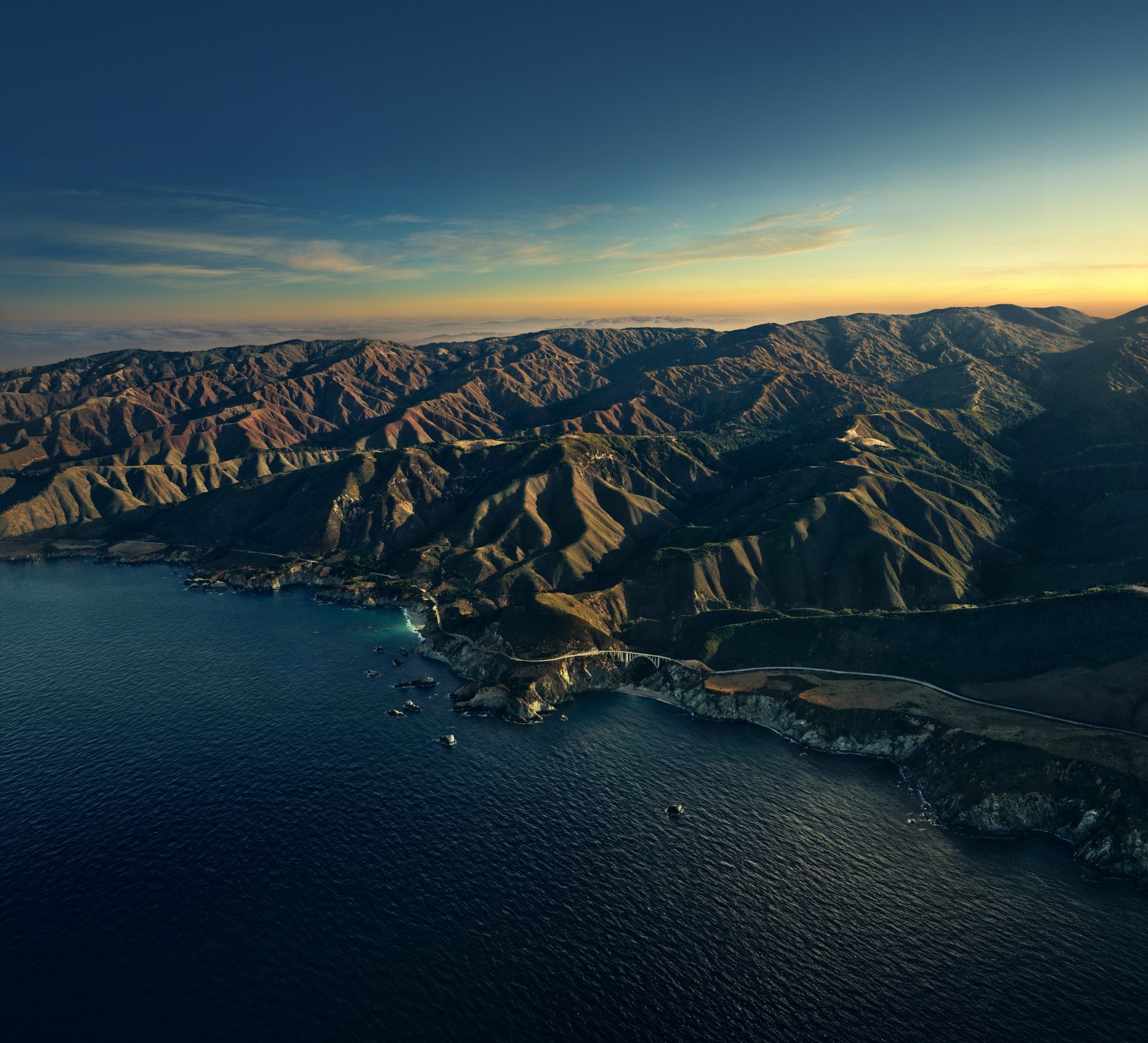 Download Apple Inc. Landscape Ocean Coastline Aerial Mountain Nature Big Sur  4k Ultra HD Wallpaper