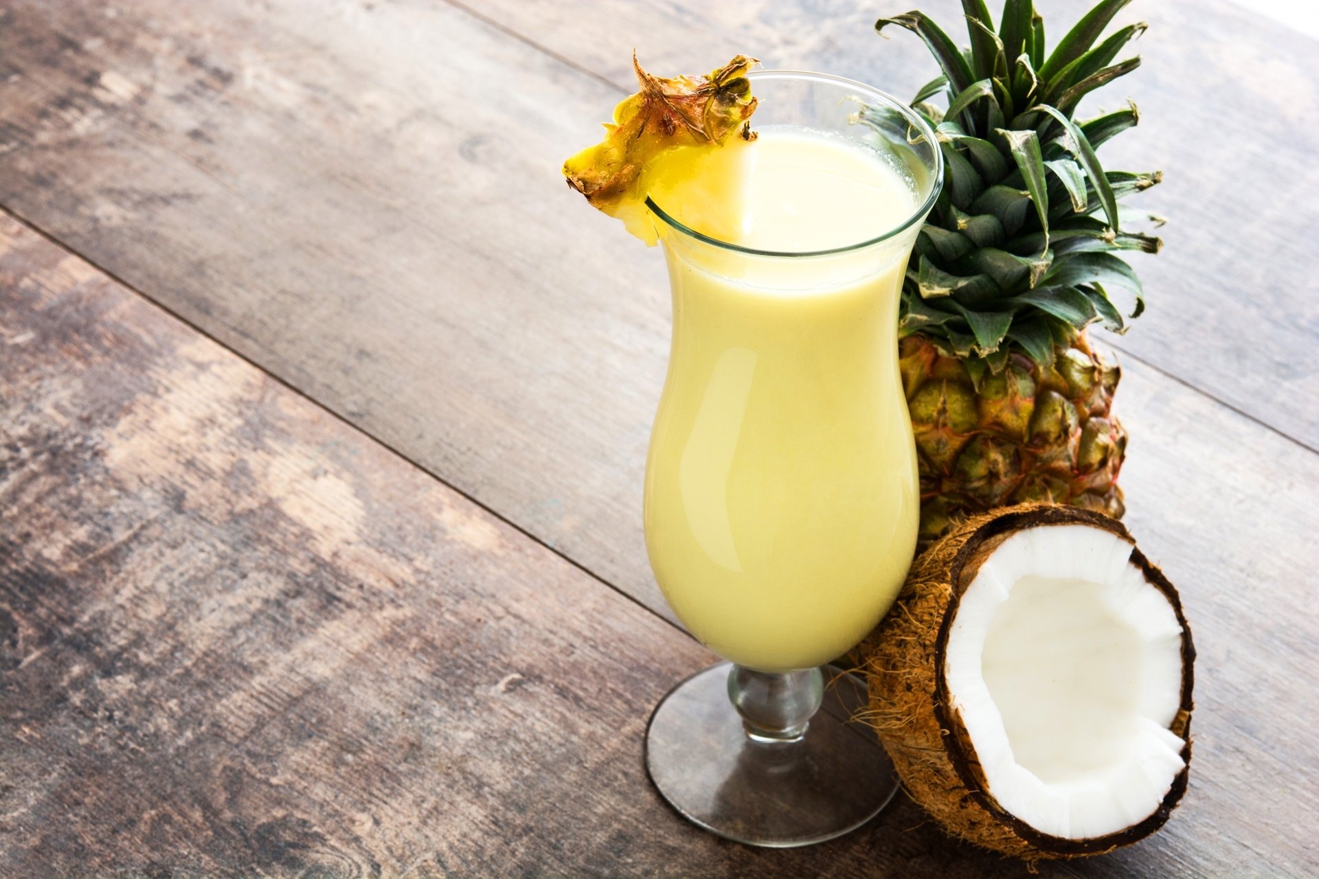 Download Drink Pineapple Coconut Glass Food Cocktail HD Wallpaper