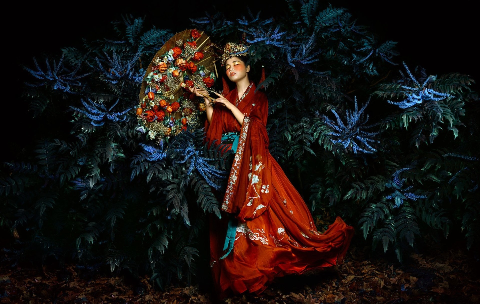 Download Umbrella Style Woman Mood HD Wallpaper